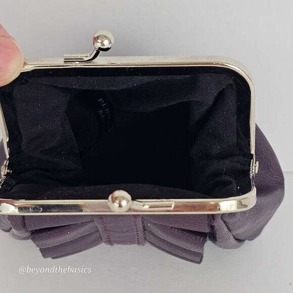 Miche Karie Purple Ruffle Front Faux Leather Coin Pouch - Picture 8 of 9